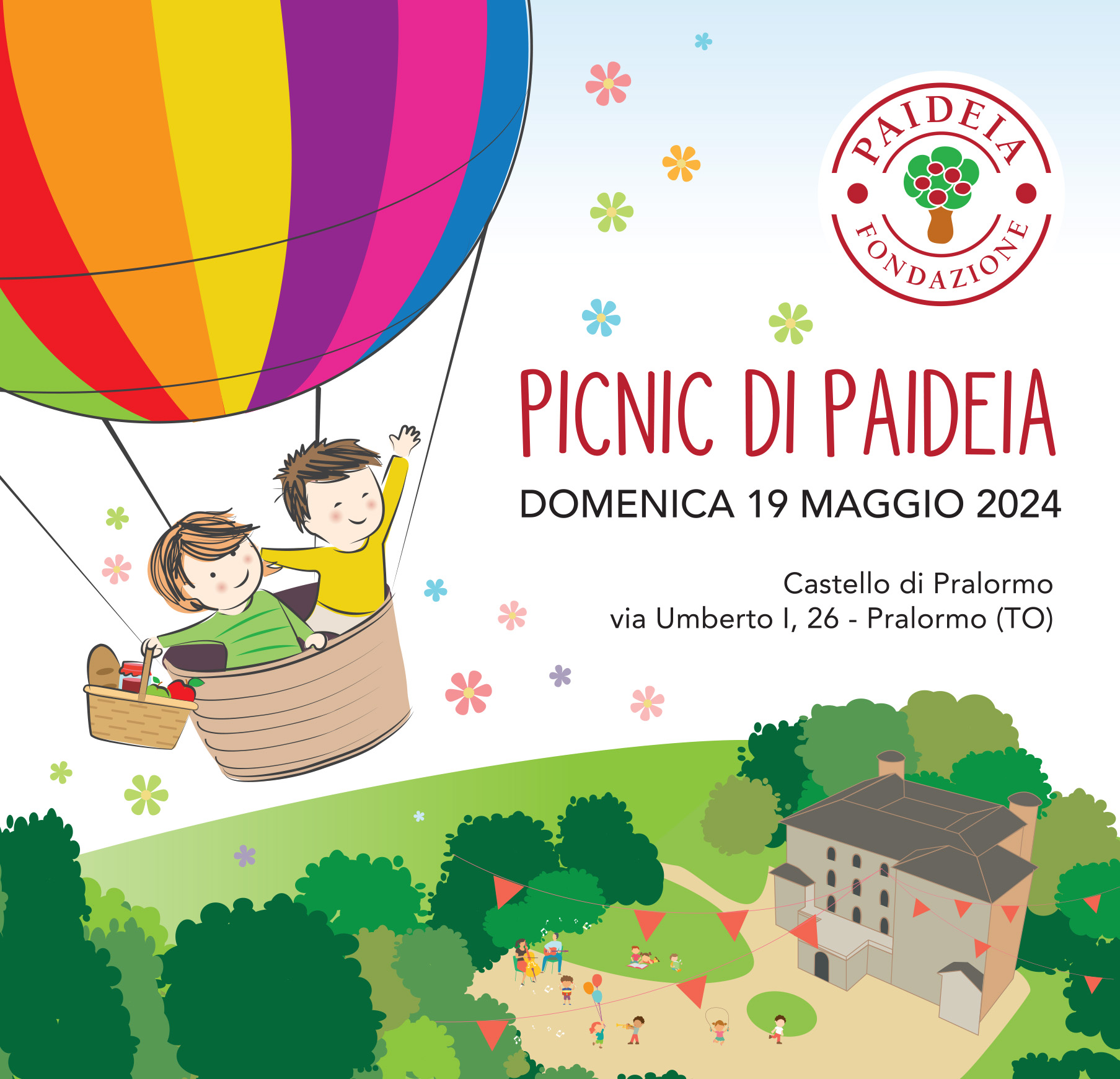 Domenica 19 maggio ti aspettiamo a Pralormo per il Picnic di Paideia!